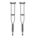 Vissco Astra Under Arm Crutches Aluminium, Crutches For Those Physically Chalenged With Adjustable Elbow Support, Pvc Grip Handle, Light Weight & Height Adjustable, Walking Stick (1 Pair) – Xl (Grey)