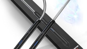 Gas Lighter For Kitchen Use | C-Type Rechargeable Electric Lighter Stove & Candle Lighter With Usb Charging Port | 1 Year Warranty | 400 Uses In Single Charge