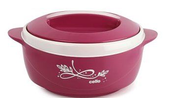 Cello Sapphire Insulated Inner Steel Casserole For Roti, 1250Ml, Pink | Hot Box For Kitchen | Hot Pot For Home | Chapati Box | Locks In The Cold & Heat For Long | Serving Bowl With Lid