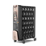 Orient Electric Comforter Collection 11 Fin Oil Filled Radiator | Advanced S-Shaped Fins |2900W Power| With Ptc Fan Heater| 3 Heat Settings | 2 Years Warranty, Black