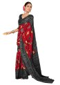 Panzora Women’S Mulmul Cotton Printed Saree With Unstitched Blouse Piece