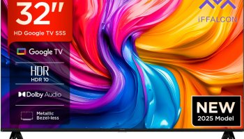 Iffalcon By Tcl S55 80 Cm (32 Inch) Hd Ready Led Smart Google Tv 2025 Edition With Hdr 10 | 16W Dolby Audio | Multi Viewing Mode | Google Assistant | Slim Design(32S55)