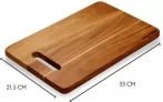 Ntr Si Enterprises Wooden Cutting Board Bamboo Cutting Board(Brown Pack Of 1 Dishwasher Safe)