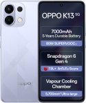 Oppo K13 5G With 7000Mah And 80W Supervooc Charger In-The-Box (Icy Purple, 128 Gb)(8 Gb Ram)