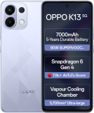 Oppo K13 5G With 7000Mah And 80W Supervooc Charger In-The-Box (Icy Purple, 128 Gb)(8 Gb Ram)