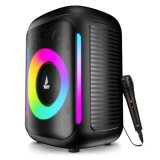 Boat 2025 Launch Partypal 30, 25W Signature Sound, Rgb Leds, Wired Mic For Karaoke, Up To 6H Battery, Tws Mode, Multi Connect, Bluetooth Speaker, Wireless Speaker, Portable Speaker (Premium Black)