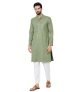 See Designs Men’S Full Sleeve Mandarin Collar Men Dark Green Embroidered Straight Long Kurta With Pyjama – Festive Collection | Dussehra & Diwali Collection – Sdkt289201M