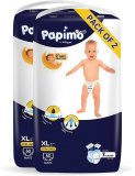 Papimo Pants Baby Diaper | Up To 10 Hours Absorption With Criss-Cross Technology | Pack Of 2 – Xl(100 Pieces)