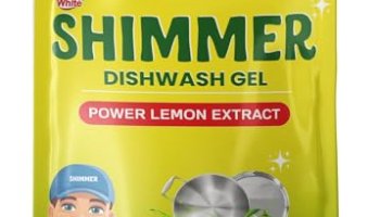 Shimmer Dishwash Gel – 5L Family Pack | Powerful Lemon Action For Tough Grease | Long-Lasting Fragrance | Safe On Hands | Value Refill Pack | Dishwasher Safe