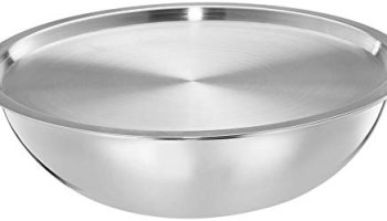 Amazon Brand – Solimo Stainless Steel Triply Tasla With Lid | 32Cm | 6.7 L | Silver