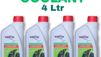 Ebron Coolant Water For Cars, Best Engine Coolant Liquid For Summer, Car & Bike, 4L Coolant Green(1 L, Pack Of 4)
