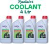 Ebron Coolant Water For Cars, Best Engine Coolant Liquid For Summer, Car & Bike, 4L Coolant Green(1 L, Pack Of 4)