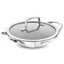 Bergner Argent Samsara Triply Non-Stick 21Cm Diameter Appachetty With Glass Lid, Appachatti/Chetty Pan/Appam Patra, Quantanium Non-Stick Coating, Less Oil, Healthy Cooking, Gas Stove Compatible