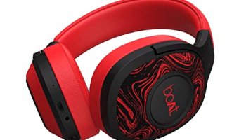 Boat Rockerz 558 Bluetooth Wireless Over Ear Headphones With Mic Upto 20 Hours Playback, 50Mm Drivers, Soft Padded Ear Cushions And Physical Noise Isolation (Red)