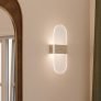Murphy Frost Beam Wall Light | Pack Of 4 (2-Year Warranty) | Warm White Glow | Acrylic + Aluminium Oval Wall Highlighter |Premium Aluminium Finish