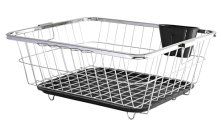 Kitchenstory Stainless Steel Utensils Basket Drainer & Dish Drainer Basket For Kitchen/Utensil Stand For Kitchen/Dish Drying Rack With Drainer/Bartan Stand/Dish Rack (Size- 56X43X23 Cm/Chrome Finish).