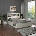Home Centre Helios Reynan Cannes King Bed |Engineered Wood With Box Storage King Bed| (White) |1 Year Warranty