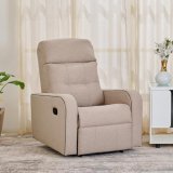 Home Centre 1 Seater Helios Toledo Fabric Recliner| Fabric Recliner| (Beige) |1 Year Warranty