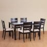 Home Centre 6 Seater Montoya Solid Wood Dining Set With 6 Chairs | Solid Wood Dining Table Sets For Dining Room|(Brown) 1 Year Warranty