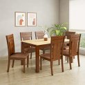 @Home By Nilkamal Arnold Marble 6 Seater Dining Kit (Beige)