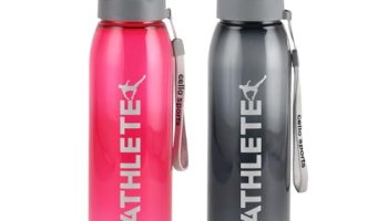 Cello Athlete Flip Top Lid Water Bottles Set Of 2, 800Ml Each | Unbreakable & Hygienic | Bpa-Free, Food Grade | Airtight, Leakproof | Plastic Water Bottle Set For Fridge, Home, Kitchen, Gift