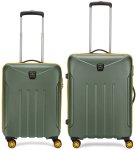 Aristocrat Falcon Pro 2 (Small 55Cm Medium 65Cm) Suitcase Cabin & Check-In Set 8 Wheels – 26 Inch