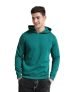 The Indian Garage Co Green Regular Fit Solid Pullover Hooded Sweatshirt