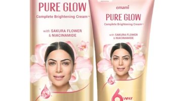 Emami Pure Glow Complete Brightening Cream 50G | With Japanese Sakura Flower & Niacinamide For 2X Brightness & +50% Moisturisation | Mineral-Oil Free, Paraben-Free
