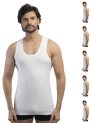 Vip® Linear Men’S Regular Fit 100% Cotton Rib Vest – White (Pack Of 6, Small/80 Cm)