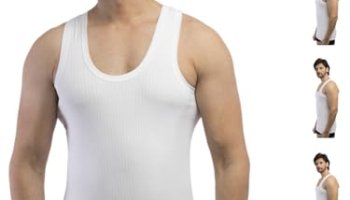 Vip® Linear Men’S Regular Fit 100% Cotton Rib Vest – White (Pack Of 6, Small/80 Cm)