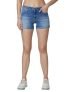 Spykar Mid Rise Blue Shorts For Women (Size: 32)-Wsrd1Bd015