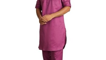 Amazon Brand – Symbol Cotton Men’S Kurta Sets (Symethset-7_Plum Medium)