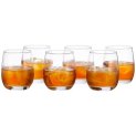 Amazon Basics Whiskey Glass Set Of 6 (350Ml Each) | Stylish Timeless Design | Durable Glass Cocktail Tumbler | Dishwasher Safe Bar Glasses