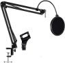 Techtest Heavy Duty Suspension Scissor Boom Arm Stand Holder For Professional Dynamic Mic Condenser Microphone Recording Studio And (Black)