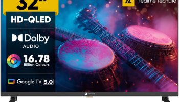 Realme Techlife 80 Cm (32 Inch) Qled Hd Ready Smart Google Tv 2025 Edition(32Hdgqrddaq)