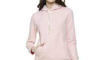 Campus Sutra Women’S Cotton Sweatshirt (Az20_H_W_Pln_Pnk_Az_Pink_Medium)