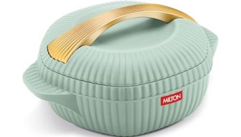 Milton Plastic Oyster 1000 Pu Insulated Casserole, 860 Ml, Light Green, Bpa Free, Food Grade, Hot And Cold, Easy To Carry, Easy To Store, Chapati, Roti, Curd Maker