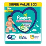 Pampers Complete Skin Comfort Pants| Pant Style Diaper Medium, 228 Count| Anti-Rash Blanket Lotion With Vit E And Aloe Vera | All Night Protection With Leak Proof Technology(76 Count, Pack Of 3)