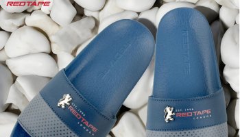 Red Tape Men Slides(Navy , 7)