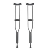 Vissco Astra Under Arm Crutches Aluminium, Crutches For Those Physically Chalenged With Adjustable Elbow Support, Pvc Grip Handle, Light Weight & Height Adjustable, Walking Stick (1 Pair) – Xl (Grey)