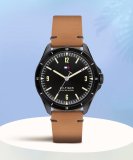 Tommy Hilfiger Ncth1791906 Tommy Hilfiger Black Dial Brown Leather Strap Analog Watch  – For Men