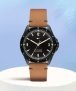 Tommy Hilfiger Ncth1791906 Tommy Hilfiger Black Dial Brown Leather Strap Analog Watch  – For Men