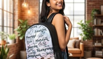 Fashionlife Bts Custom Graphic Backpack – Stylish Fan Merch 21 L Backpack(Black)