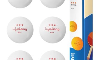 Lifelong Table Tennis Balls | 40Mm 3 Star Abs Plastic | Professional Ping Pong Balls For Kids And Adults | For Training And Practice, Indoor Outdoor Games And Matches | Pack Of 6