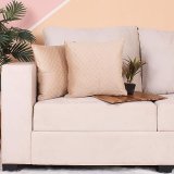 Brick Home Single Side Quilted Velvet Cushion Cover Set Of 2 (16 X 16 Inches)