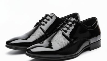 Lee Cater Premium Oxford Class Despatent Leatherette Shining Jet Black Slip On For Men(Black , 9)