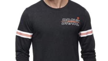 Macroman M-Series Smartz Basics Printed Round Neck Full Sleeve Sweatshirt For Men, Cotton Blend, Black Melange, Pack Of 1