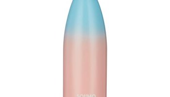 Amazon Brand – Solimo Stainless Steel Insulated Cola Dual Colour Bottle (500Ml) | Superior Durability | 100% Food-Safe | Leak Proof | Bpa-Free Cap (Blue & Pink)