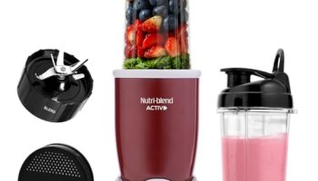 Wonderchef Nutri-Blend Activ Mixer Grinder Blender, Smoothie Maker, 500W 22000 Rpm 100% Full Copper Motor, 2 Unbreakable Jars, Ss Blades, 2 Year Warranty, Recipe Book By Chef Sanjeev Kapoor, Red