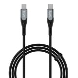 Boat Type C To C 65W Fast Charging Cable With 480 Mbps Data Transfer, Tangle-Free Cable In Premium Nylon Braided Design (Carbon Black)